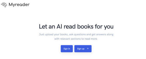 MyReader une intelligence artificielle qui lit les livres pour vous | Education 2.0 & 3.0 | Scoop.it