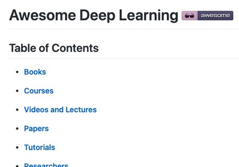 Awesome curated list of #DeepLearning tutorials, projects and communities #crowdsourced and made available via @gitHub is testament of the vitality of the #AI field and its community | Digital Collaboration and the 21st C. | Scoop.it