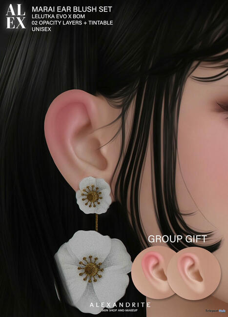 Marai Ear Blush Set For Lelutka EvoX June 2024 Group Gift by ALEXANDRITE | Teleport Hub - Second Life Freebies | Second Life Freebies | Scoop.it