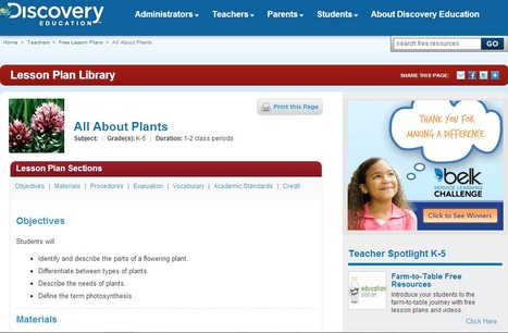 All About Plants | Free Lesson Plans | Teachers | Digital textbooks and standards-aligned educational resources | 21st Century Learning and Teaching | Scoop.it
