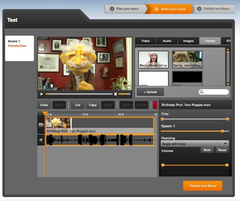 Free online video editor. Make a video using Sh...