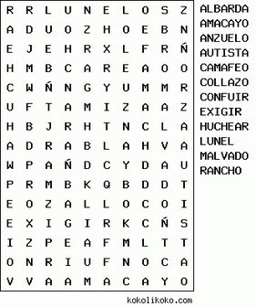 Kokolikoko: sopa de letras | Educación, TIC y ecología | Scoop.it