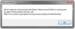 Zotero + Word 2010 + Zone Alarm = BUG ! | pdalzotto.fr/ | Zotero | Scoop.it