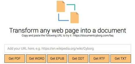Document Cyborg : cet outil génial pour convertir les pages web pour la lecture, l’écriture, l’impression | Salvete discipuli | Scoop.it