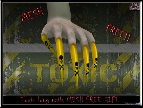 Mesh Toxic Long Nails by AKA | Teleport Hub - Second Life Freebies | Teleport Hub | Scoop.it