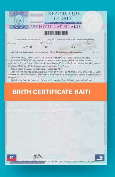 Birth Certificate Haiti | Universal Translation Company | Scoop.it