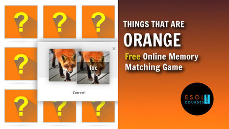 Orange Things - ESL Memory Matching Game | English Word Power | Scoop.it