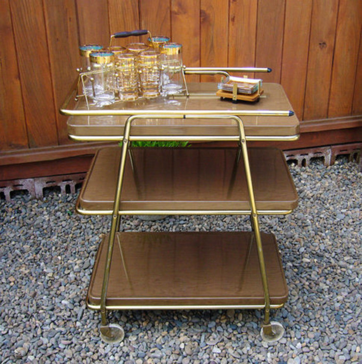Mid Centruy Modern Serving Cart  Drink Cart  by 3x1vintage on Etsy | Antiques & Vintage Collectibles | Scoop.it