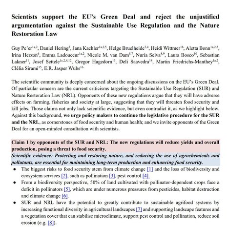 La loi sur la restauration de la nature menacée par les conservateurs européens, alors que plus de 3 000 scientifiques soutiennent le texte | EntomoNews | Scoop.it