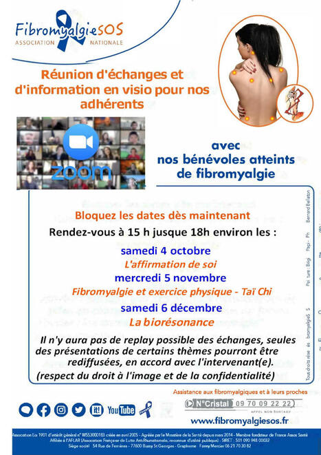 Programme 2025 des conf&eacute;rences en ligne | Association FibromyalgieSOS | Scoop.it