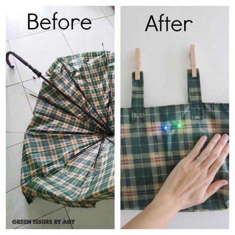Umbrella Upcycled to Blinky Bike Bag | 1001 Recycling Ideas ! | Scoop.it