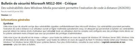 Premier Patch Tuesday de 2012: sept mises à jour de sécurité | ICT Security-Sécurité PC et Internet | Scoop.it