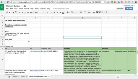Build an Automated Content Curation Tool in Google Sheets | Power of Content Curation | Scoop.it