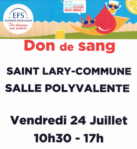 Collecte de sang à Saint-Lary Soulan le 24 juillet | Vallées d'Aure & Louron - Pyrénées | Scoop.it