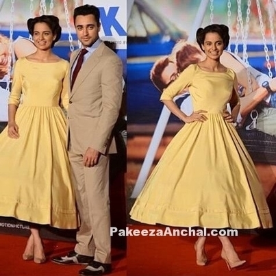 Kangana Ranaut in Pastel Yellow Umbrella Skirt for Katti batti Promotions | Indian Fashion Updates | Scoop.it