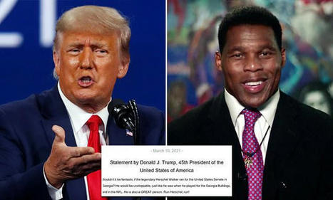 Donald Trump tries to pull former NFL player Herschel Walker into Georgia Senate race | Daily Mail Online | Agents of Behemoth | Scoop.it