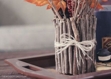 Vaso decorativo hecho con ramas - Las Manualidades | A bit of everything | Scoop.it