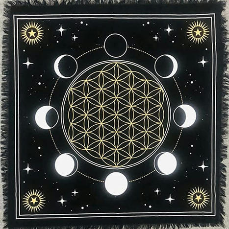 Moon Phase & Crystal Grid Altar Cloth | Crystal Grids for Healing | Scoop.it