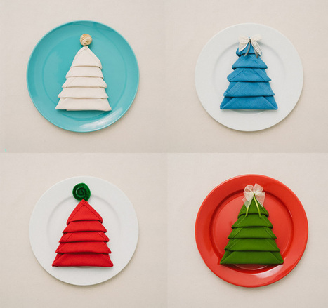 Decorar la mesa en Navidad: Cómo doblar servilletas en forma de árbol | Aprender Manualidades infantiles | Scoop.it