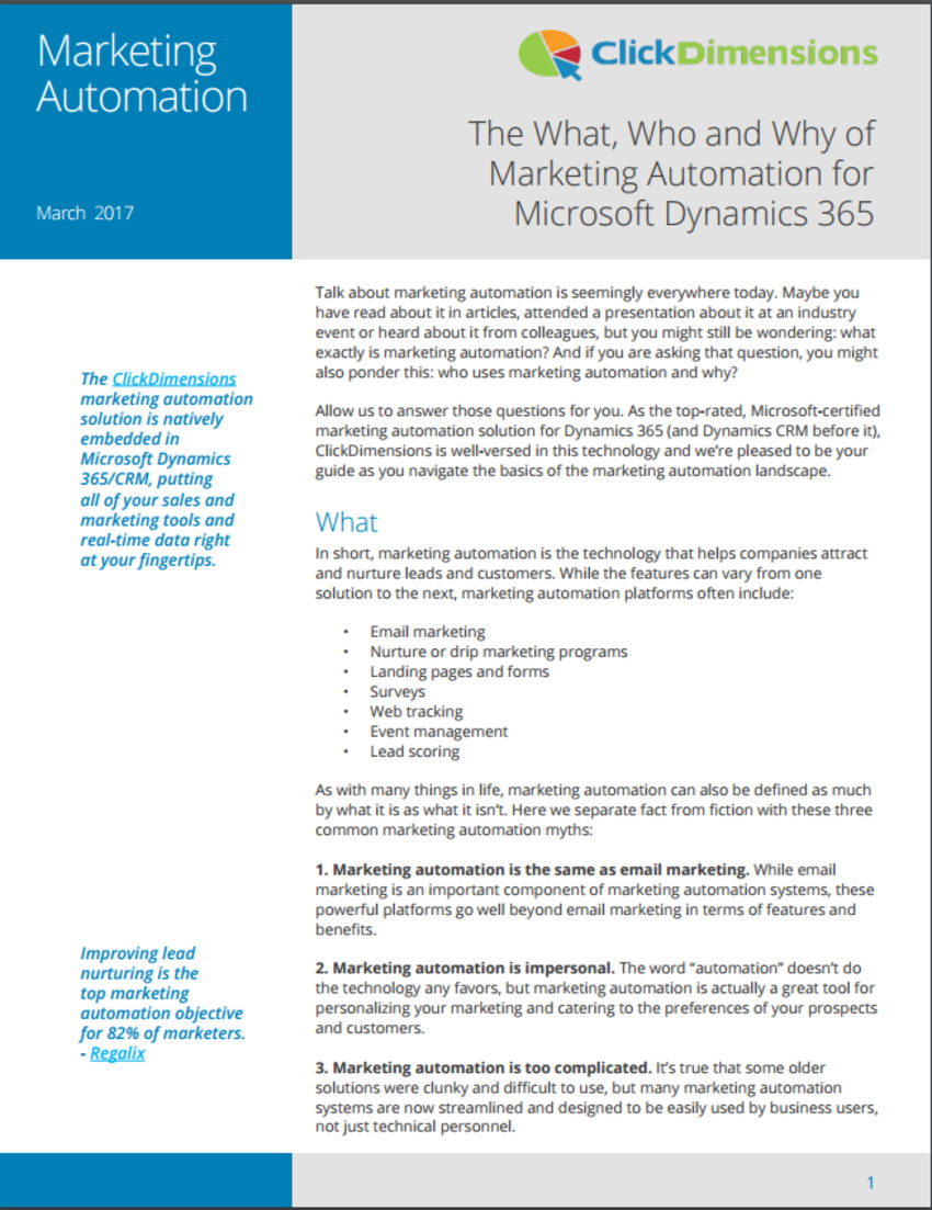 The Who, What, Why of Marketing Automation for MS Dynamics - MSDynamicsWorld.com | The MarTech Digest | Scoop.it