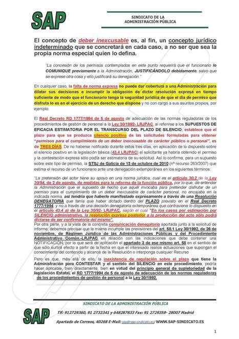 El concepto de deber inexcusable en la ley | Boletín resumen del año 2014. Pucherazo en las Sindicales UPM | Scoop.it
