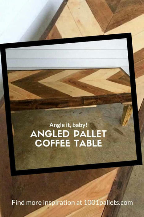Awesome Angled Coffee Table Made Using 2 Pallets! | 1001 Pallets ideas ! | Scoop.it