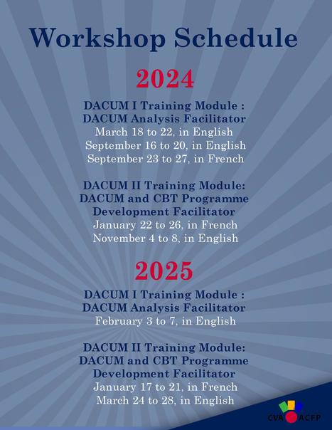 📌 NEW! The 2024-2025 DACUM workshops calendar, provided by the CVA | Vocational training newsletter VET - Bulletin sur la formation professionnelle FTP | Scoop.it