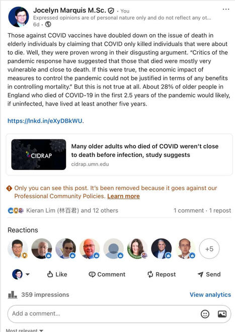 has been hijacked by anti-science and anti-vaxxers. And such is unacceptable, and intolerable. The science here is sound, the publication of high scientific quality, and the data is clear&hellip; | Jocely... | H&eacute;sitations Vaccinales: Observatoire HESIVAXs | Scoop.it
