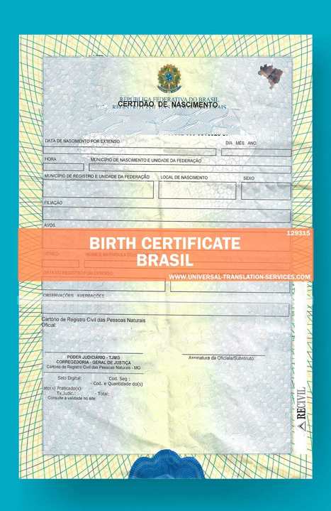 Birth Certificate Brazil | Universal Translation Company | Scoop.it