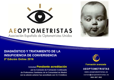 Curso Diagnostico y tratamiento de la Insuficiencia de Convergencia. 3ª Edición | Formación Optometristas 2.0 | Scoop.it