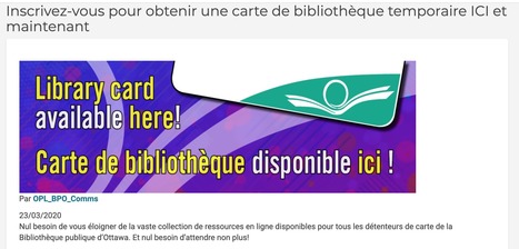 Bibliothèques en (temps de) crise : 15 services de base pour votre succursale en ligne ici et maintenant (Bibliomancienne) | Veille professionnelle des Bibliothèques-Médiathèques de Metz | Scoop.it