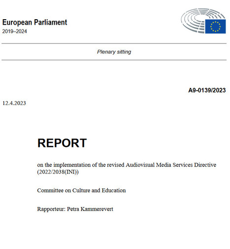 The EP CULT Committee publishes its report on the implementation of the AVMSD | The regulatory insider | Scoop.it