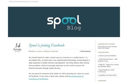 Facebook acquires mobile bookmarking company Spool | Social Media and its influence | Scoop.it