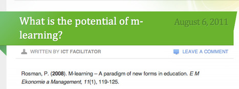 What is the potential of m-learning? | Digital Delights | Scoop.it