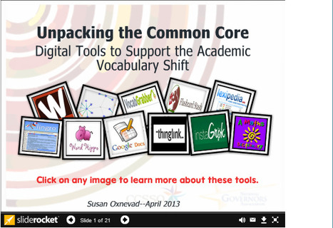 Unpacking the Common Core: Digital Tools to Support the Academic Vocab Shift | Eclectic Technology | Scoop.it
