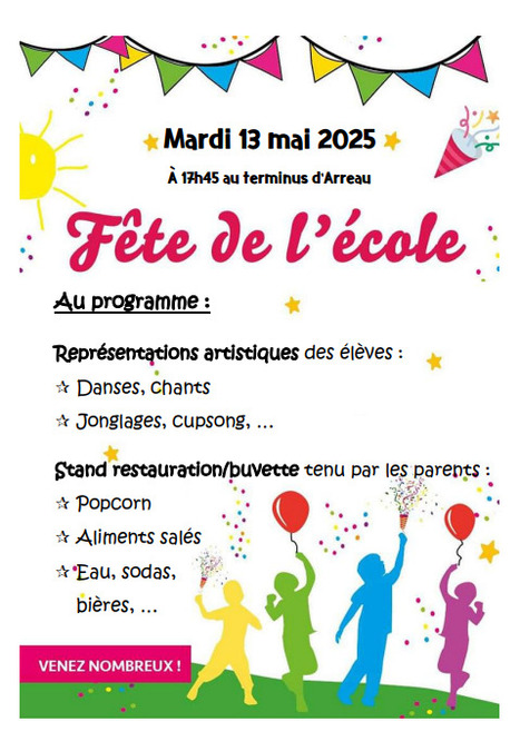 Fête de l'école d'Arreau mardi 13 mai à la salle du Terminus | Vallées d'Aure & Louron - Pyrénées | Scoop.it