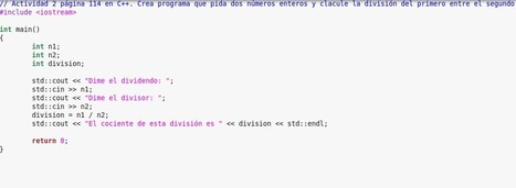 Empezando a programar en C++. Programa que pide dos números y calcula su división | tecno4 | Scoop.it