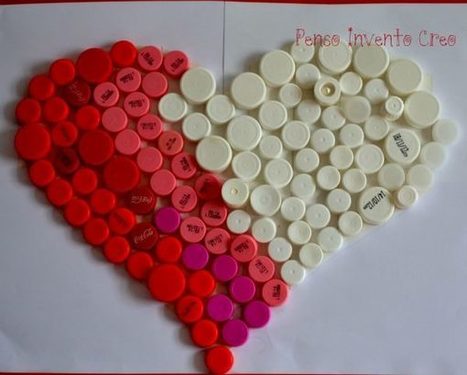 Bottle caps heart | 1001 Recycling Ideas ! | Scoop.it