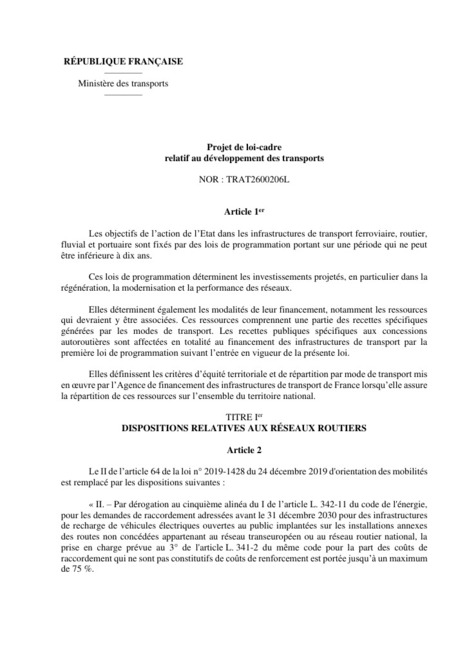 D&eacute;veloppement des transports : s&eacute;curiser, renforcer et programmer les investissements - Pr&eacute;sentation du projet de loi-cadre | Veille juridique du CDG13 | Scoop.it