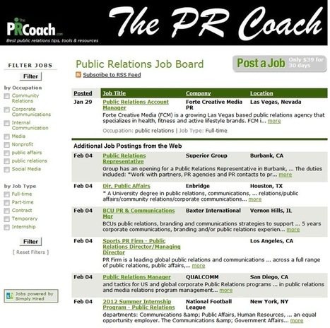 Public Relations Job Board | Public Relations & Social Marketing Insight | Scoop.it