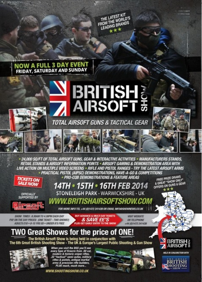 Yosser's Airsoft Odyssey: British Airsoft Show 2014 NOW THREE DAYS! - 14-16 FEBRUARY | Thumpy's 3D Airsoft & MilSim EVENTS NEWS ™ | Scoop.it