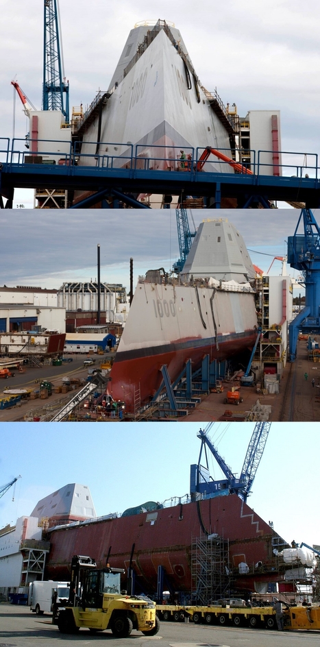 Les dernières photos du DDG-1000 Zumwalt de l'US Navy prêt pour sa mise à l'eau | Newsletter navale | Scoop.it