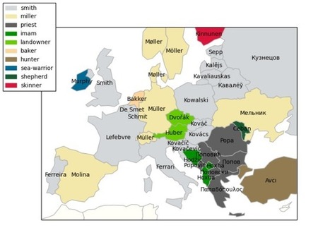Smiths, Millers, Priests: European Occupational Surnames | Fantastic Maps | Scoop.it