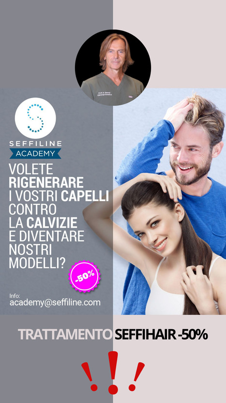 Volete rigenerare I vostri capelli contro la calvizie e diventare nostri modelli? | Dr. Alessandro Gennai | Medicina Estetica News | Scoop.it