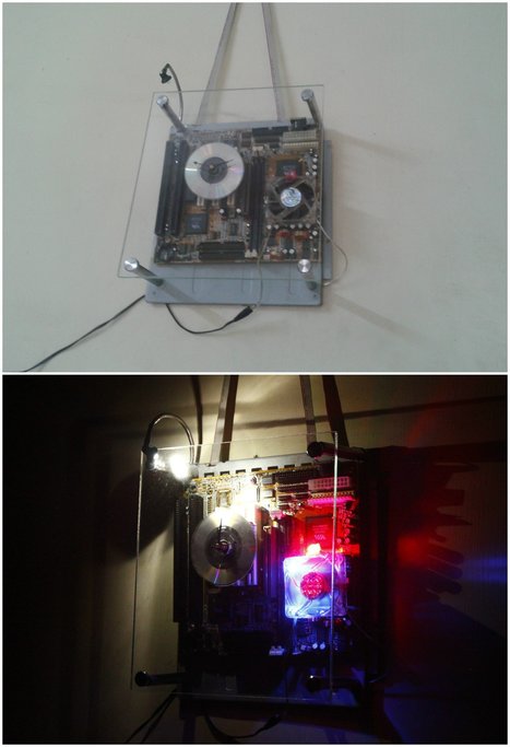 Recycled Motherboard Into Clock With Dim Arc Light | 1001 Recycling Ideas ! | Scoop.it