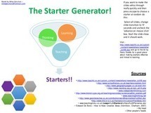 The classroom Starter Generator: KS2 - 4(Ages 7-16) Free teaching resources from TES | Education 2.0 & 3.0 | Scoop.it