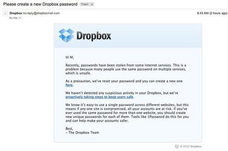 Dropbox confirms it got hacked, will offer two-factor authentication | 21st Century Learning and Teaching | Scoop.it