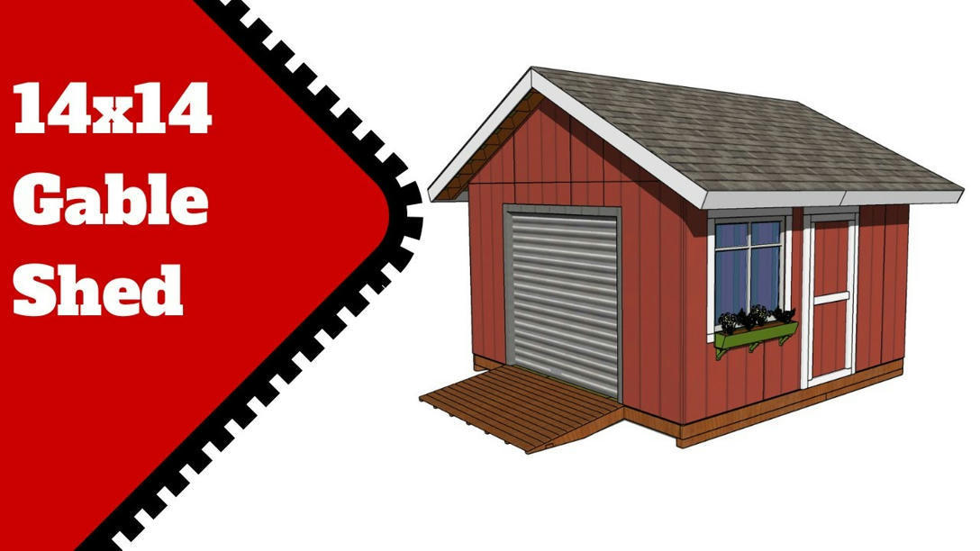 How to Build a 14x14 Gable Shed | Garden Plans ...