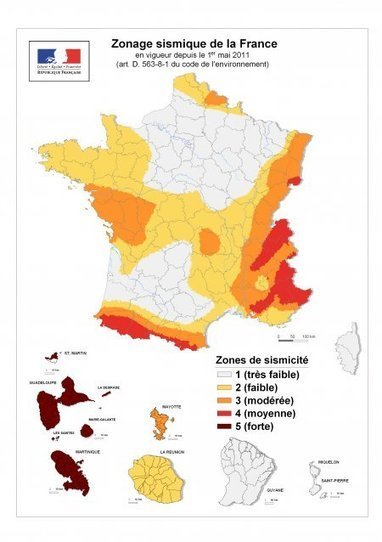 Nouveau zonage du risque sismique en France | Build Green, pour un habitat écologique | Scoop.it