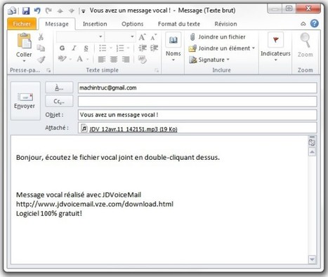 [Tuto] Envoyer un message audio par email avec JDVoiceMail | Onsoftware | Freewares | Scoop.it